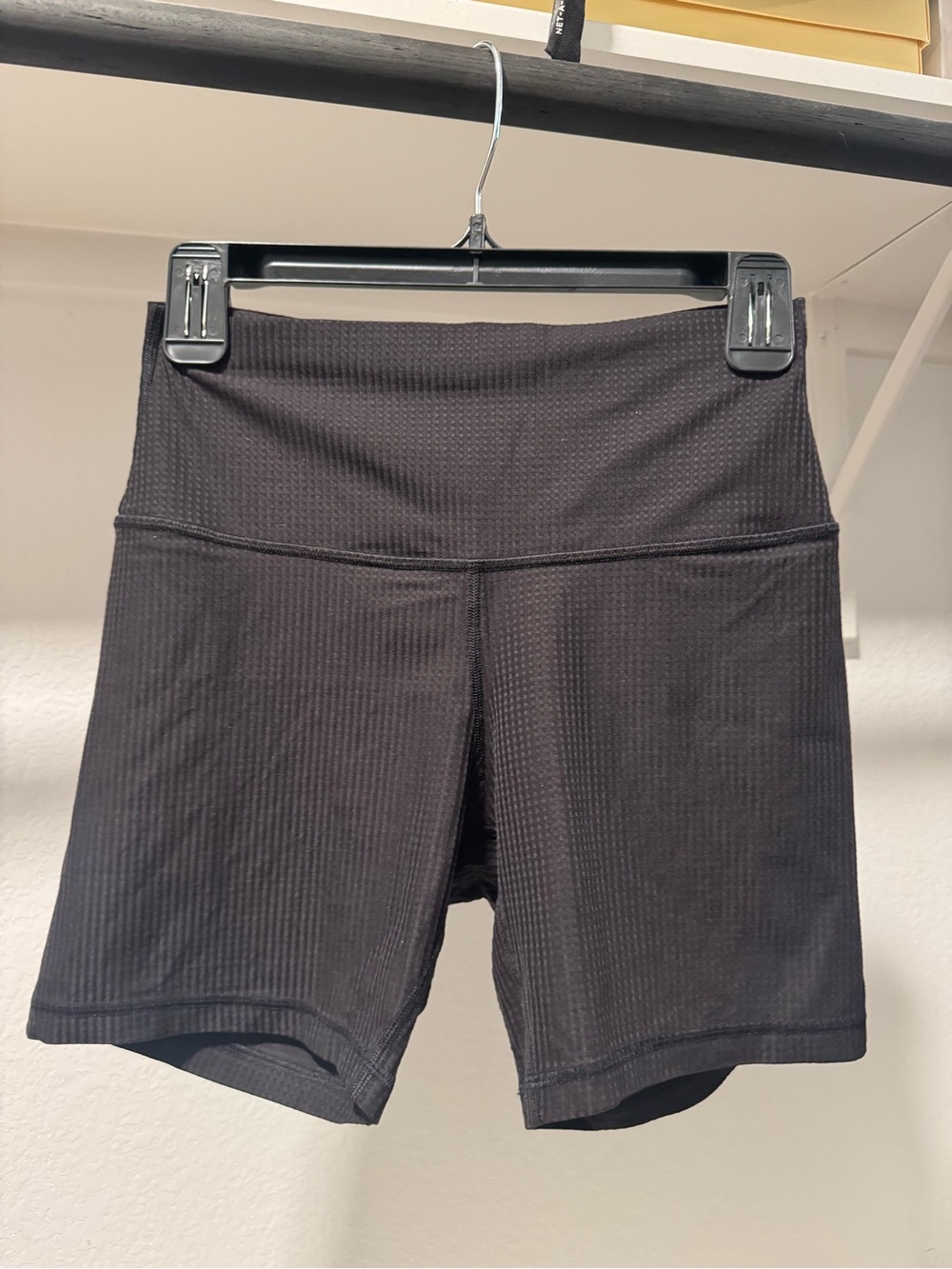lululemon athletica Black Ribbed High-Rise Bike Shorts